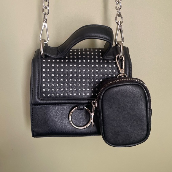 Madden NYC Black Studded Crossbody Bag - Picture 2 of 8